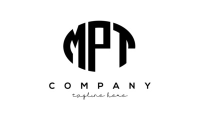 MPT three Letters creative circle logo design