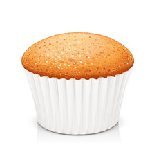 Cupcake. Dessert. Delicious baked goods. Sweet Cake. Isolated on white background. Eps10 vector illustration.