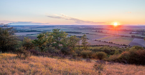 Fototapeta premium Sunset from the hill