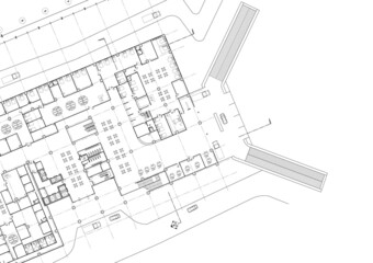 Floor plan designed building on the drawing.