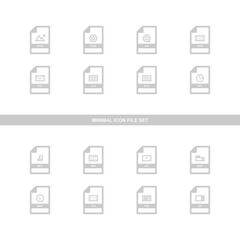 ミニマルアイコン ファイル拡張子セット 001