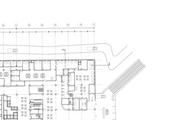 Floor plan designed building on the drawing.