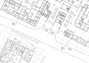 Floor plan designed building on the drawing.