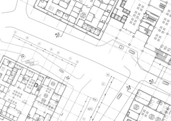 Floor plan designed building on the drawing.