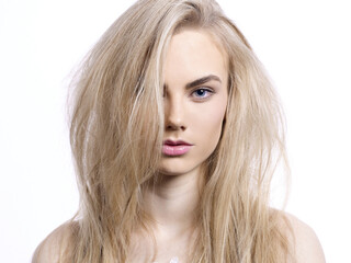 Fototapeta premium portrait of young beautiful woman.