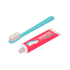 Toothpaste Isometric Illustration