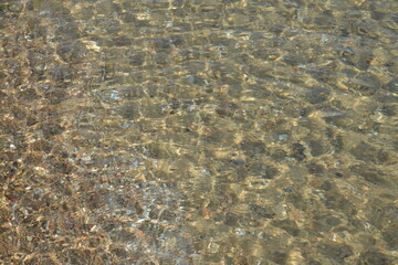 clear lake water with light reflections