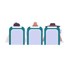 Plane Passengers Illustration