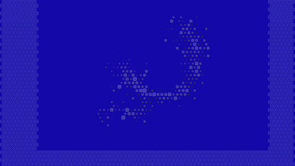 Blue background. Abstract Illustration, Mosaic Style. 2D rendering digital illustration.