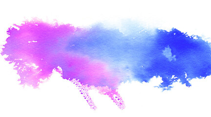 青と紫の水彩イラスト　抽象背景素材　テクスチャ　ブラシマーカー