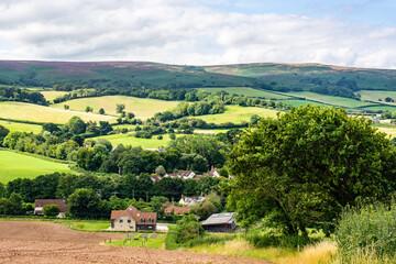A rural village below the Quantock Hills Somerset UK
