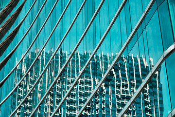 Abstract minimal style reflecting architecture
