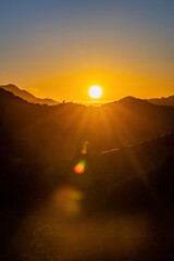 sunset in the desert