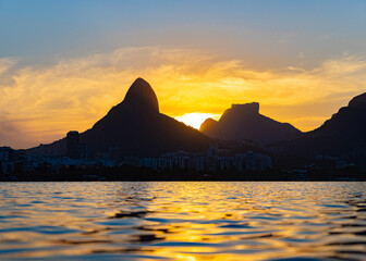 sunset in the mountains