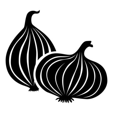 Onion Silhouette Icon