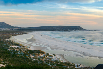 Aerial shot of Long Beach Noordhoek Kommetjie Cape Town
