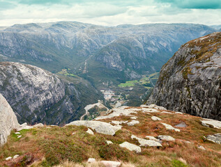 View of the Norwegian fjord