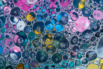 Macro Close Up Photo of Colourful Bubbles for Background, Pattern and Graphic Elements