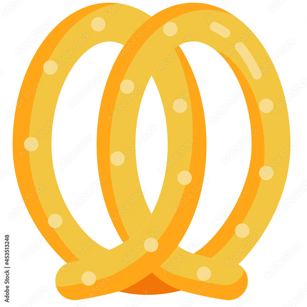 Poster pretzel flat icon