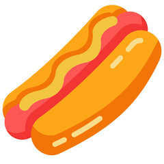 hot dog flat icon