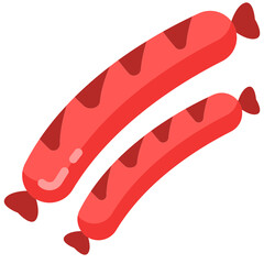 sausage flat icon