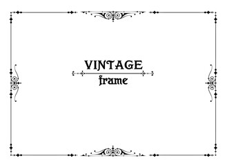 Vintage frame for elegant design in retro style 20s. Vector