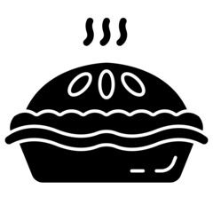 apple pie solid icon