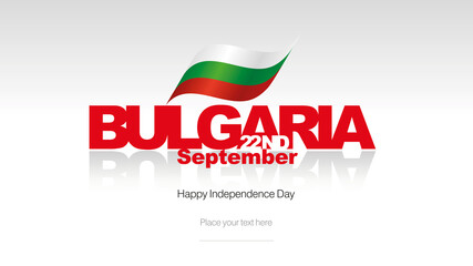 Bulgaria Independence Day flag logo icon banner