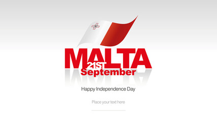 Malta Independence Day flag logo icon banner