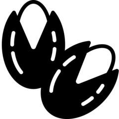 Obraz premium pistachio solid line icon