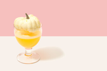 Halloween cocktail made with pumpkin.