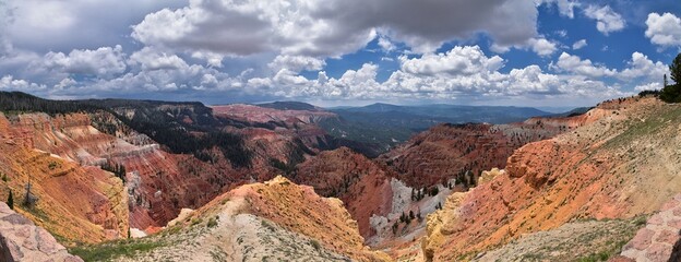 Cedar Breaks National Monument views from hiking trail near Brian head and Cedar City, Utah. United States. USA