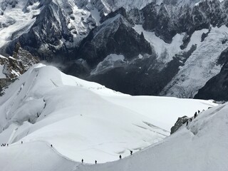 Vista desde Aiguille du midi en Chamonix