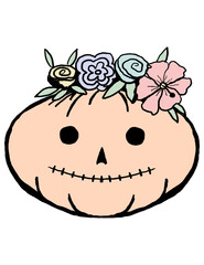 Orange  Halloween Jack o Lantern pumpkin