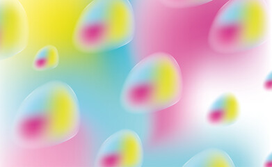 Colorful rainbow bubbles with gradient. For Web design cratives, banners, house decoration. Printable cmyk. Kids and teenagers design