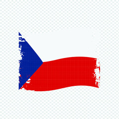 Czechia Country wavy Brush Flag Design