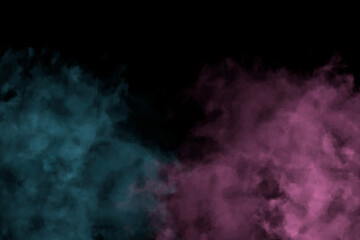 Blue and Pink Smoke or Fog Photo Overlay - 453524298
