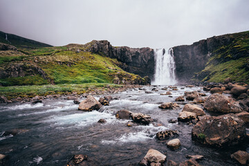 Iceland waterfall