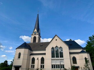 Fototapeta na wymiar Reformierte Kirche Adliswil im Sihltal, Kanton Zürich