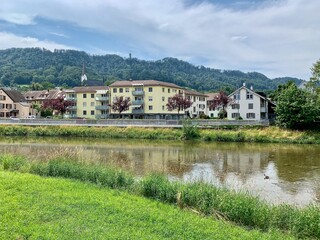 Fototapeta na wymiar Adliswil - Stadt im Sihltal am Fluss Sihl im Kanton Zürich, Schweiz