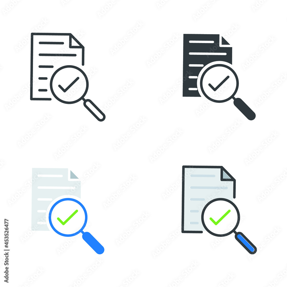 Poster paper and check mark in loop for project management. signed approved document . project complete. te