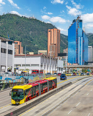 urban landscape of the city of Bogotá, located in south america