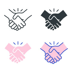 Join hands to fight together, hand in hand, Two hands support each other for teamwork. Handshake in Friendship of cooperation.Collaboration icon. Vector illustration. Design on white background. EPS10