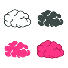 Gardinen Wolken Nahtlos Brain inside view. line sign for mobile app, websites. Brain, mind or intelligence. Human internal organ, inner body part. Brain icon. Vector illustration. Design on white background. EPS10  © Suncheli