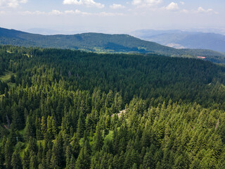 Aerial view of Konyarnika area at Vitosha Mountain, Bulgaria