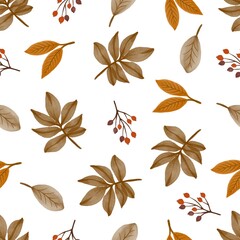 seamless pattern of autumn for background and fabric design