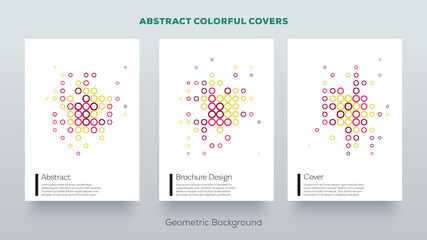 Geometric design covers. Minimal abstract pattern. Aesthetic art prints Minimalistic colorful frame designs.