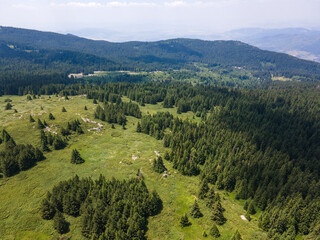 Aerial view of Konyarnika area at Vitosha Mountain, Bulgaria