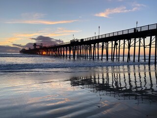 sunset on the pier