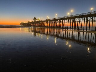 Fototapeta premium pier at night